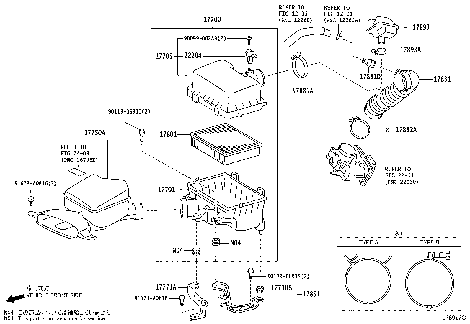 17700-36250 CLEANER ASSY, AIR product image