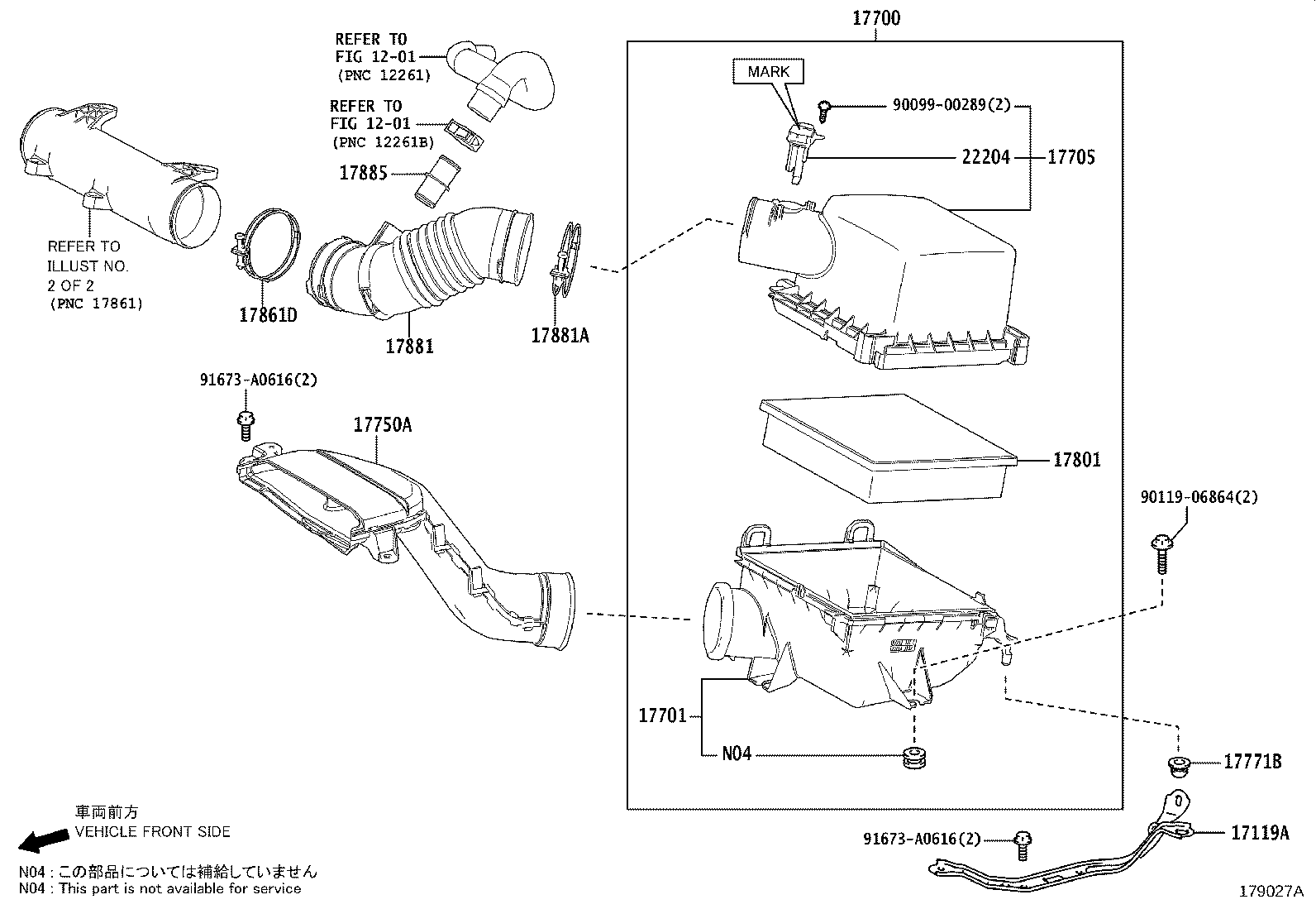 17700-36330 CLEANER ASSY, AIR product image