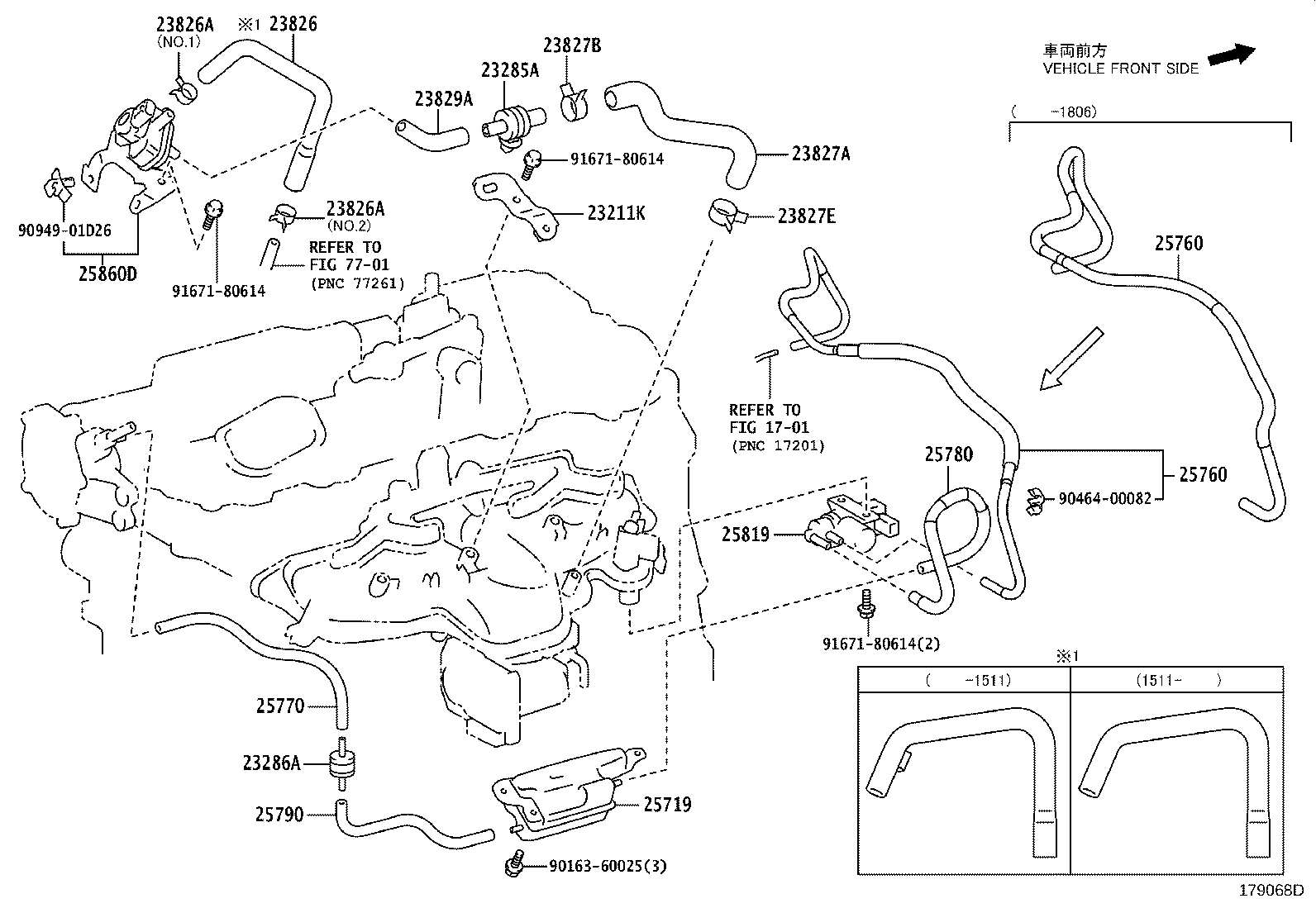 Toyota 25860-31080 VALVE ASSY, VACUUM SWITCHING, NO.1