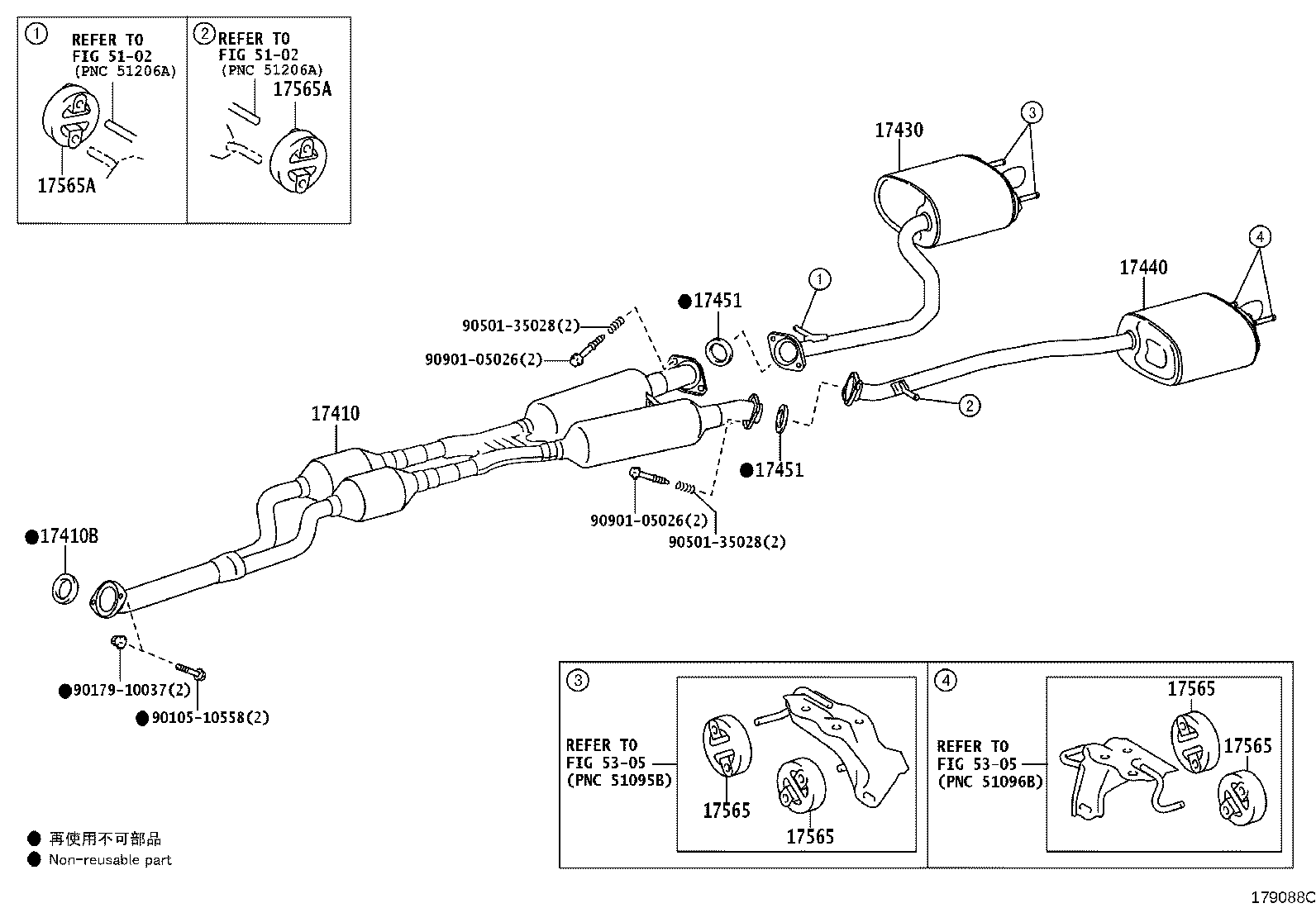 17430-31B50 PIPE ASSY, EXHAUST, TAIL product image