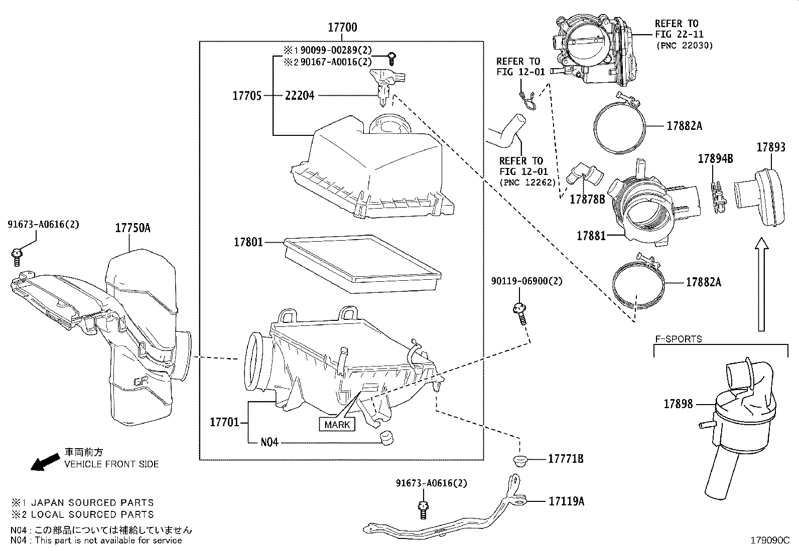 Toyota 17700-0P240 CLEANER ASSY, AIR