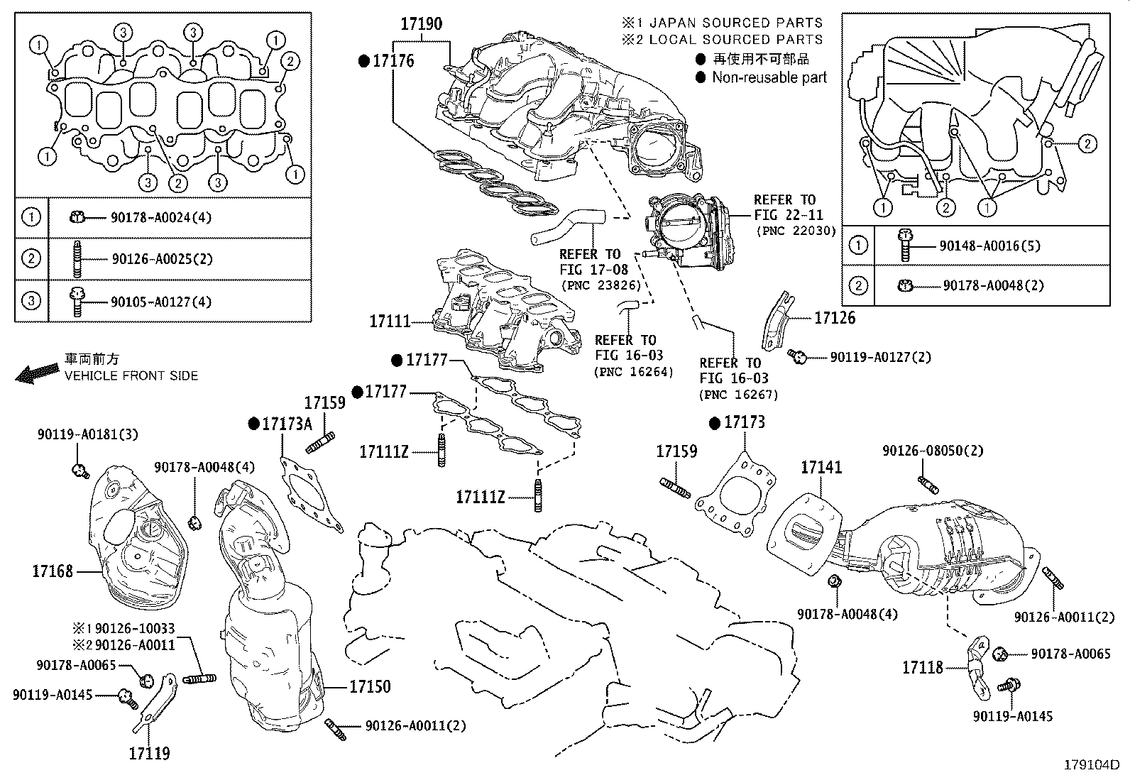 Toyota 17118-0P040 STAY, MANIFOLD