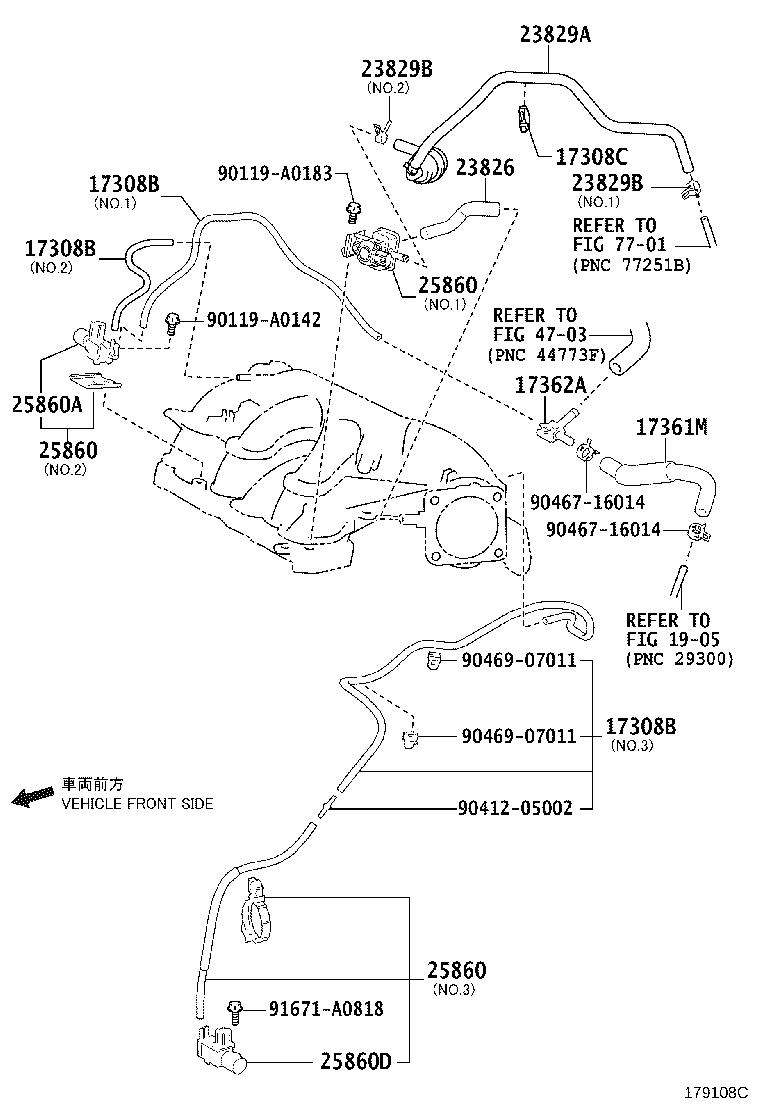 Toyota 23826-0P230 HOSE, FUEL VAPOR FEED, NO.1