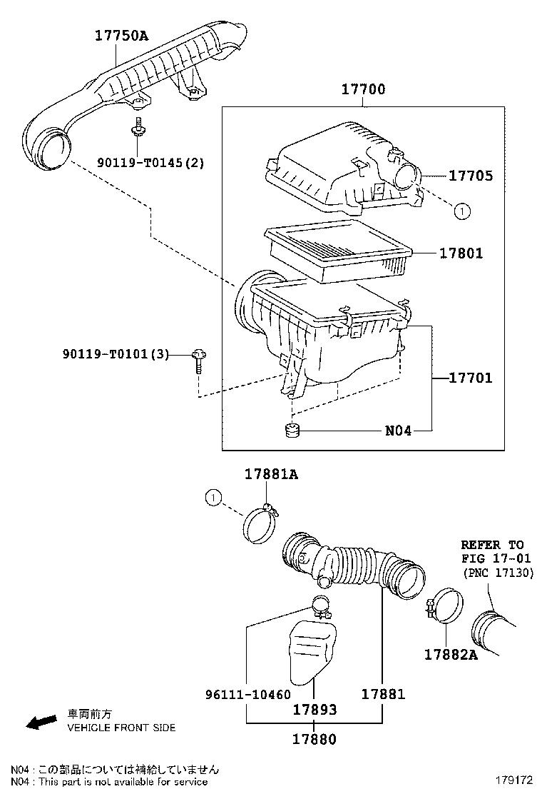 17705-0C180 CAP SUB-ASSY, AIR CLEANER product image