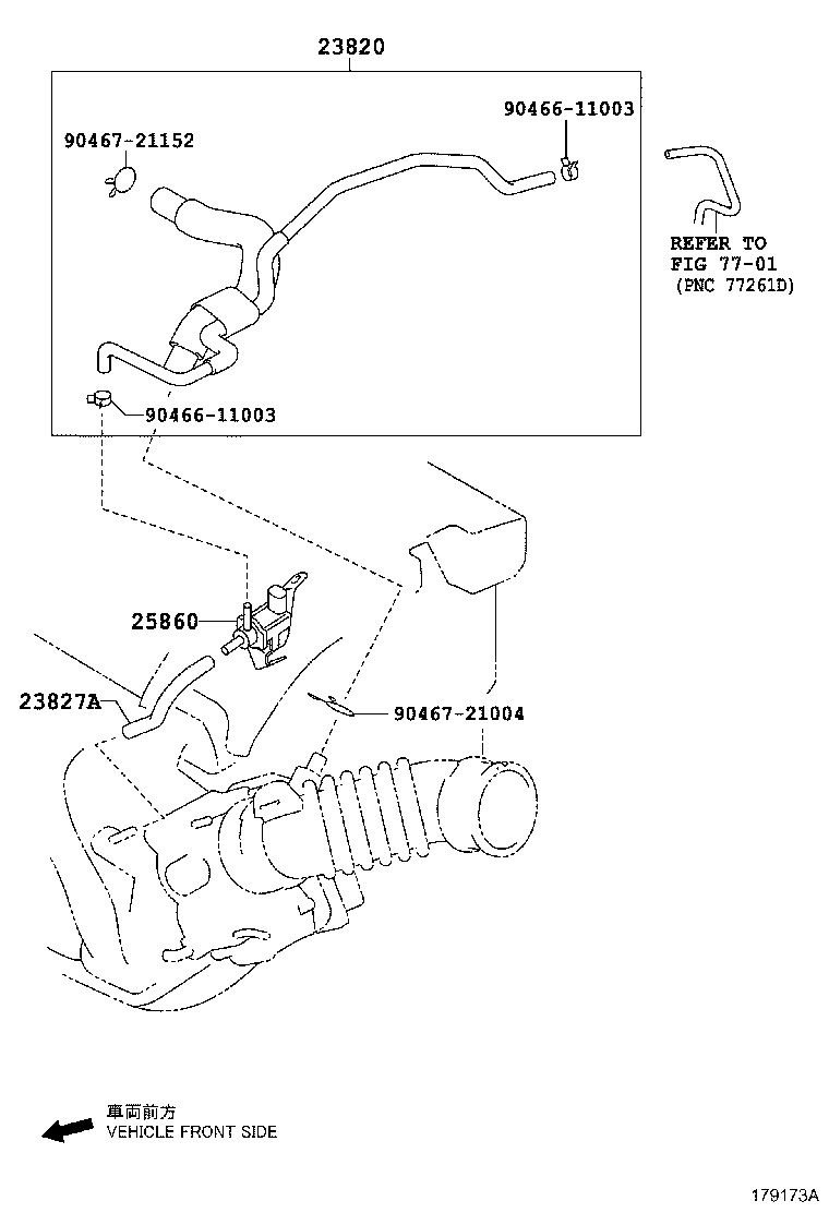 25860-21150 VALVE ASSY, VACUUM SWITCHING, NO.1 product image
