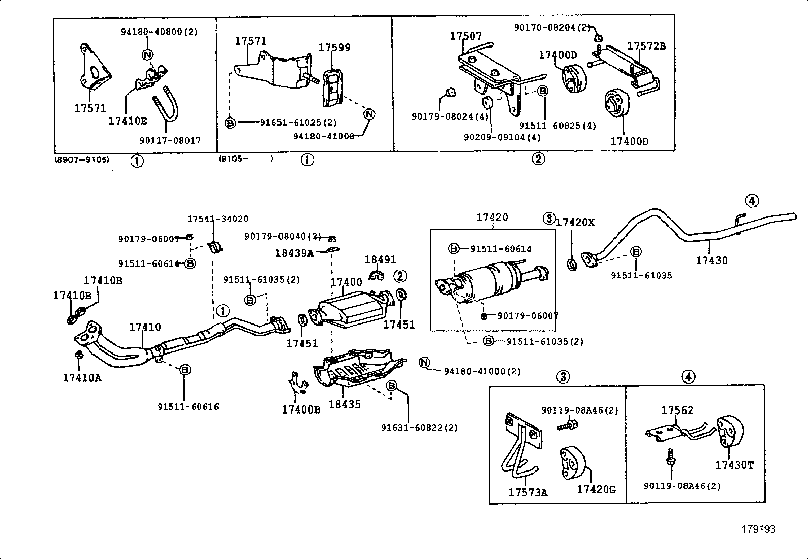 17430-13380 PIPE ASSY, EXHAUST, TAIL product image
