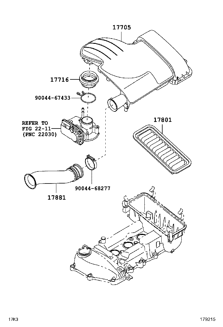 17751-B1020 INLET, AIR CLEANER, NO.1 product image