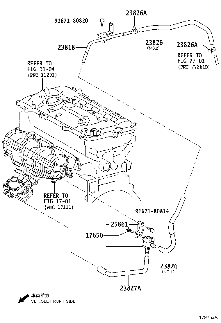 23826-47110 HOSE, FUEL VAPOR FEED product image