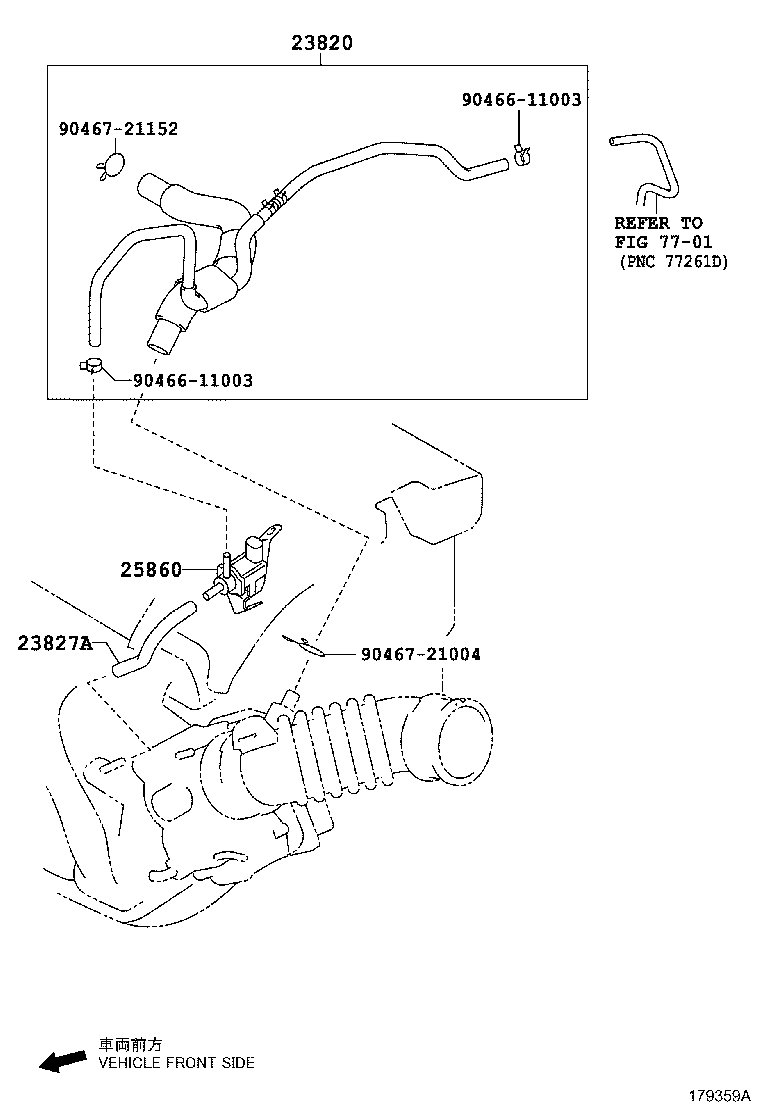 25860-21150 VALVE ASSY, VACUUM SWITCHING, NO.1 product image