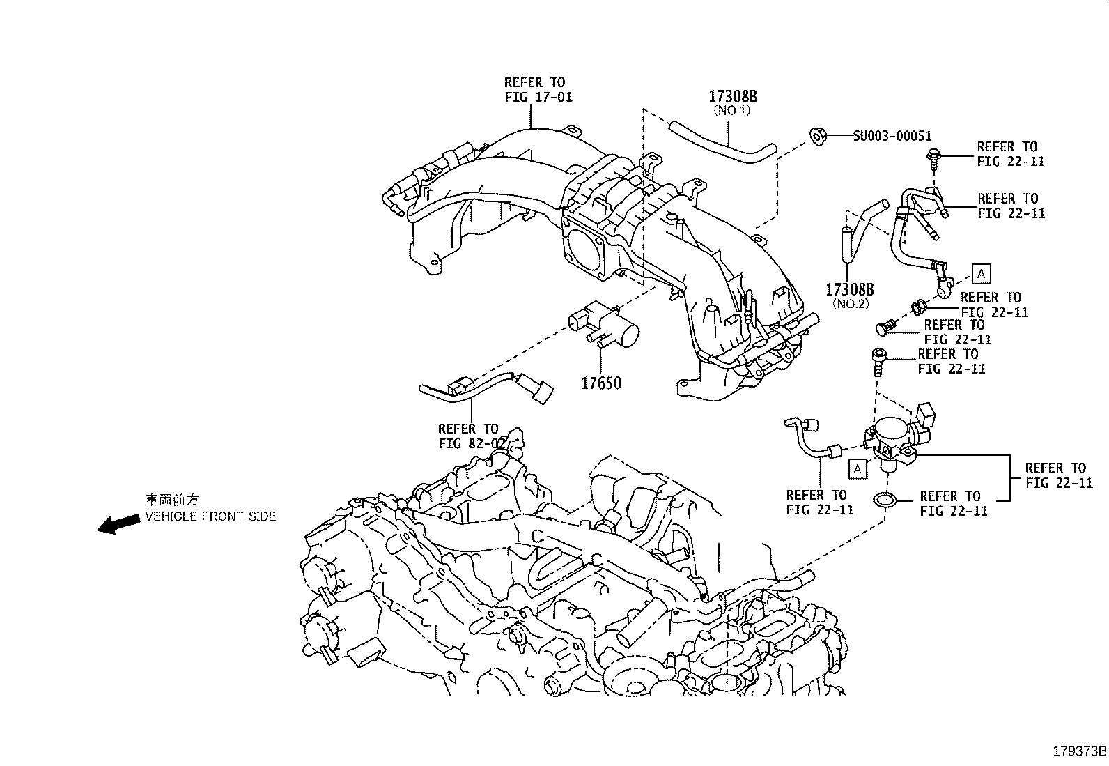 Toyota SU003-06703 HOSE SUB-ASSY, VACUUM