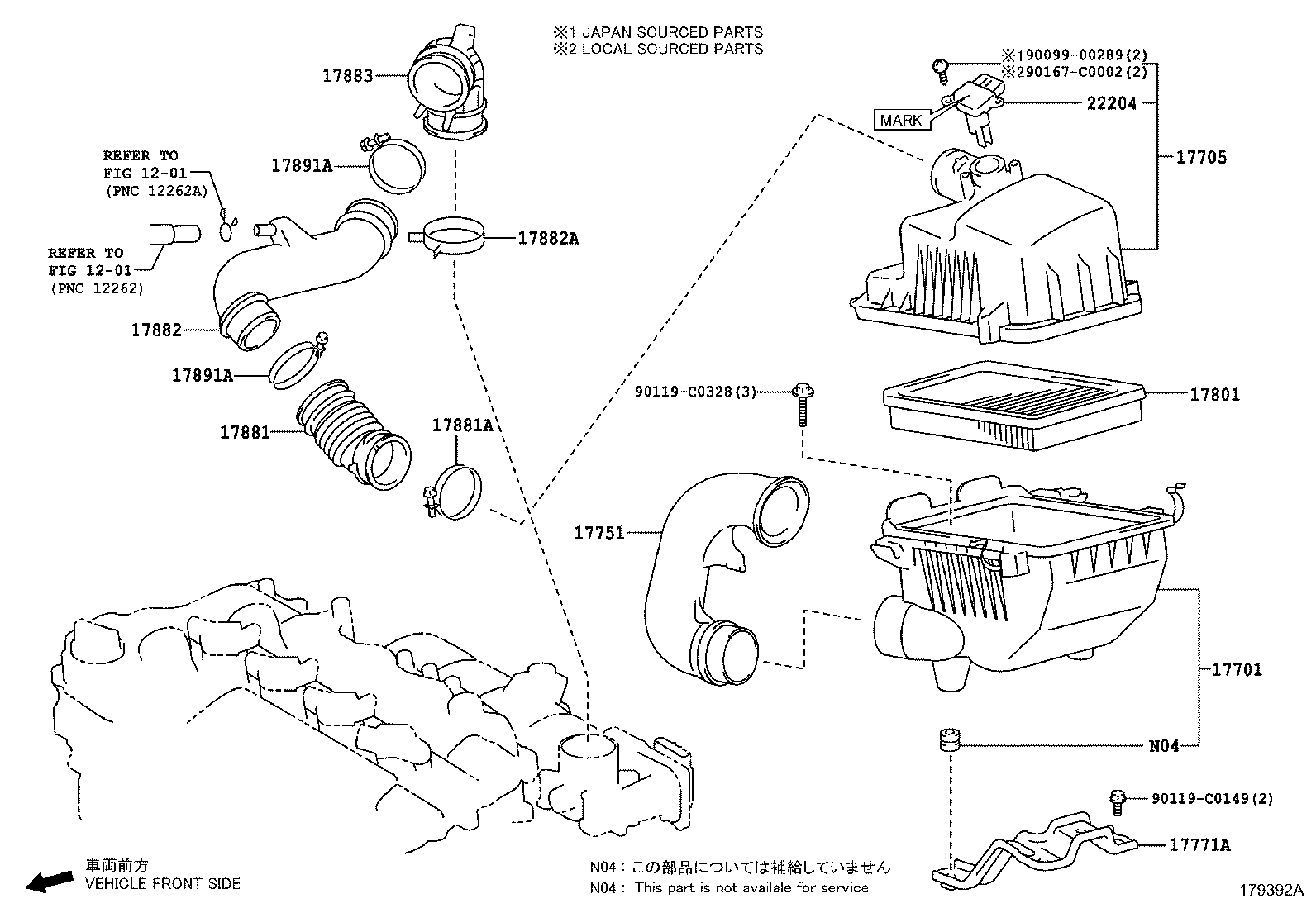 12229-0T010 PIPE, VENTILATION, NO.1 product image