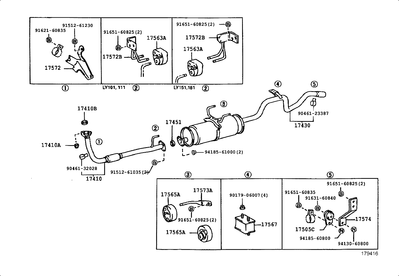 17430-5B670 PIPE ASSY, EXHAUST, TAIL product image