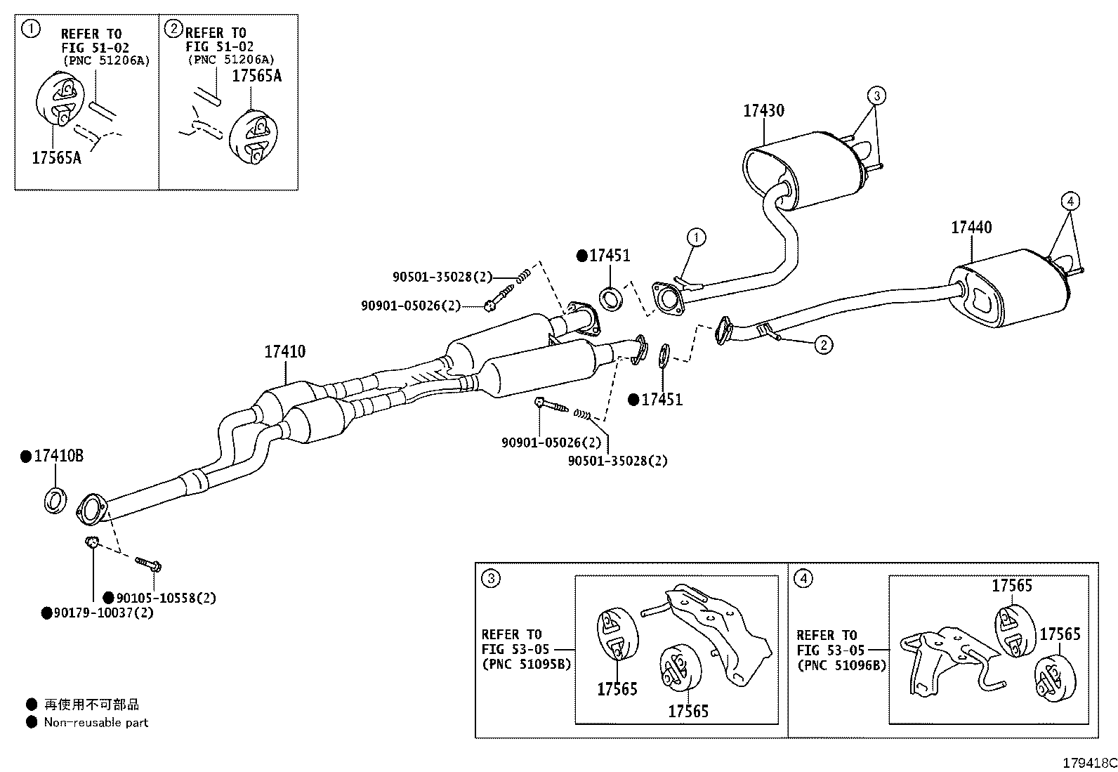 17410-31D60 PIPE ASSY, EXHAUST, FRONT product image