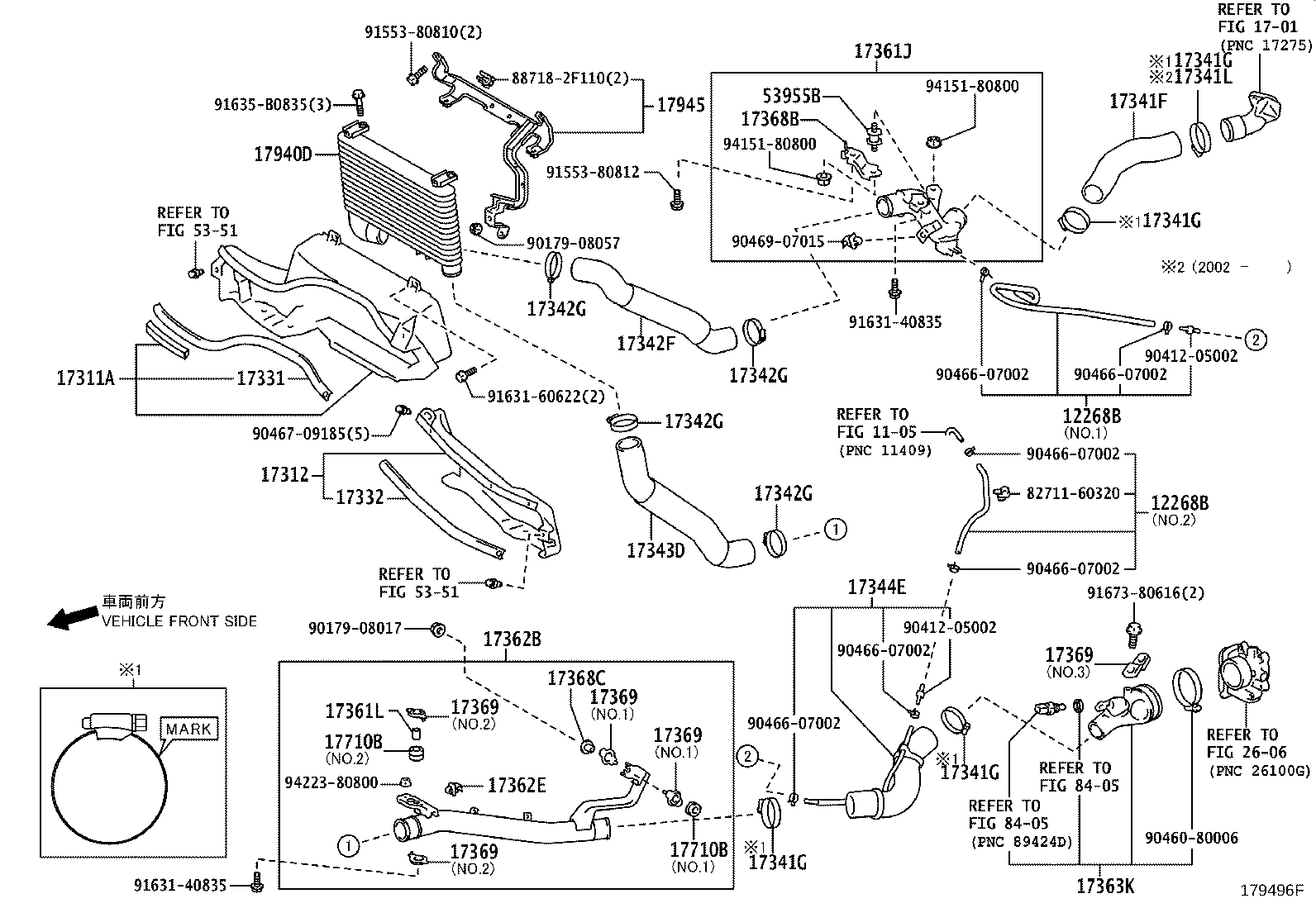 17360-11080 PIPE ASSY, AIR product image