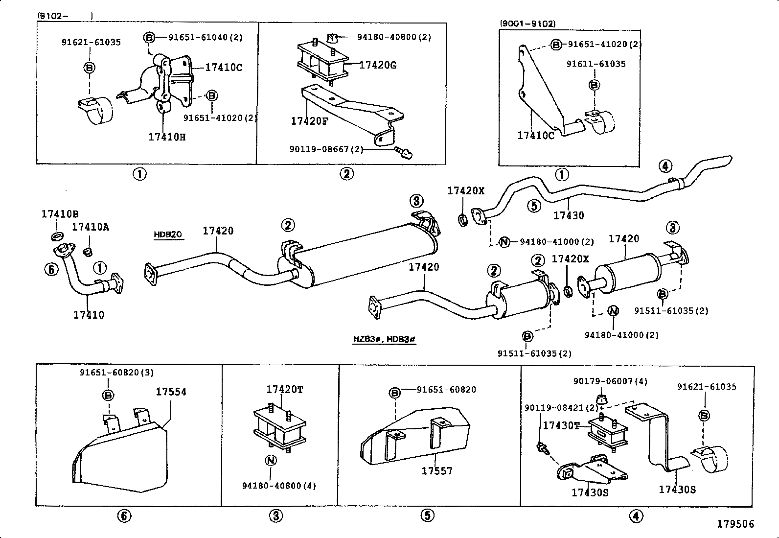 17571-68040 BRACKET, EXHAUST PIPE FRONT (FOR FRONT) product image