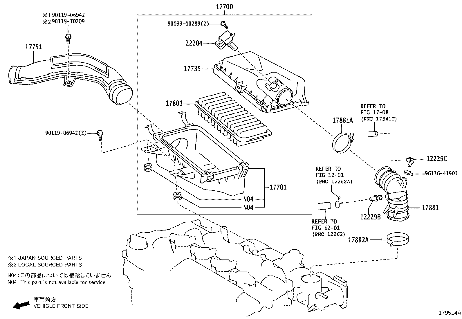 17705-37181 CAP SUB-ASSY, AIR CLEANER product image