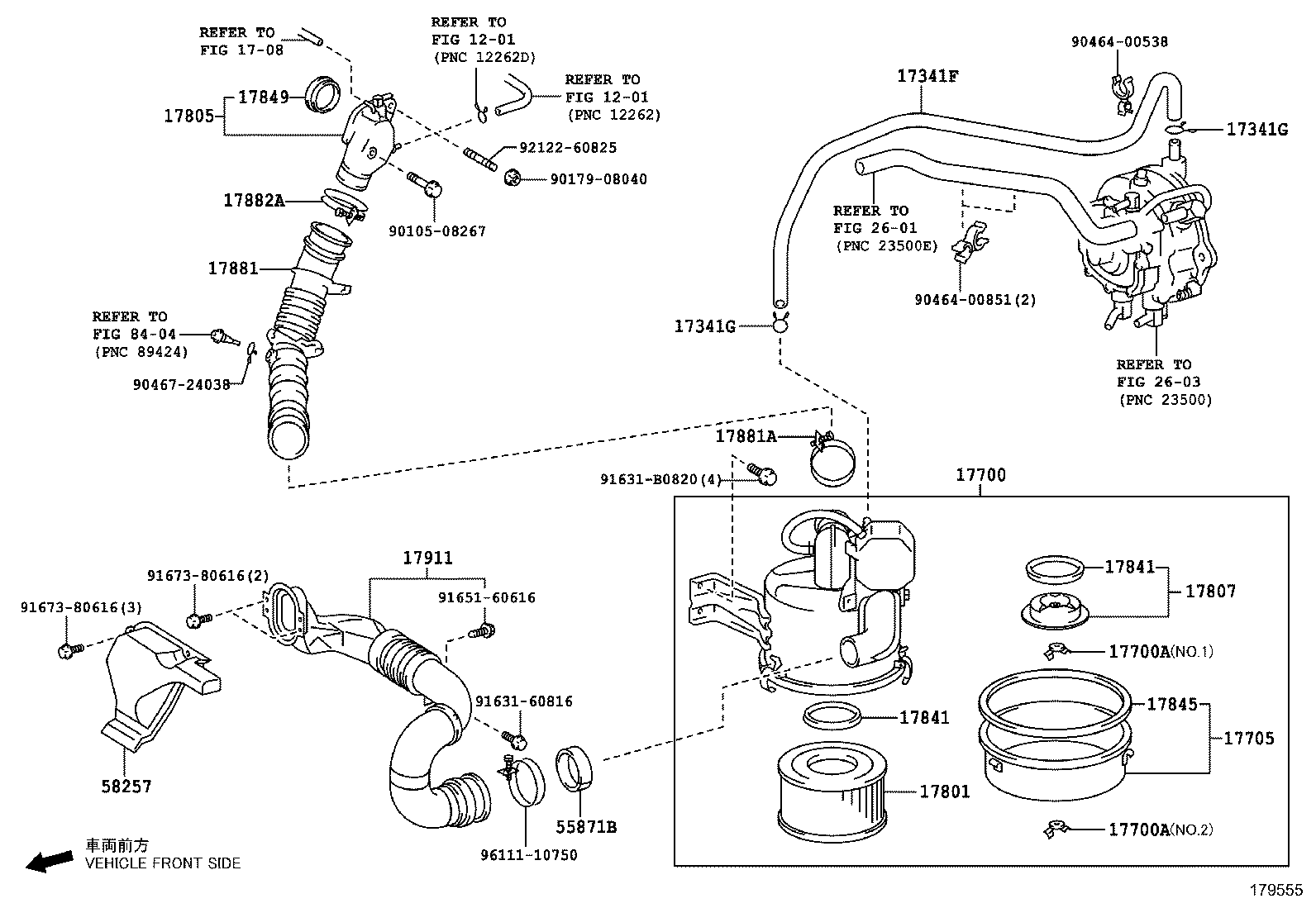 17030-78650 HOSE ASSY, AIR product image