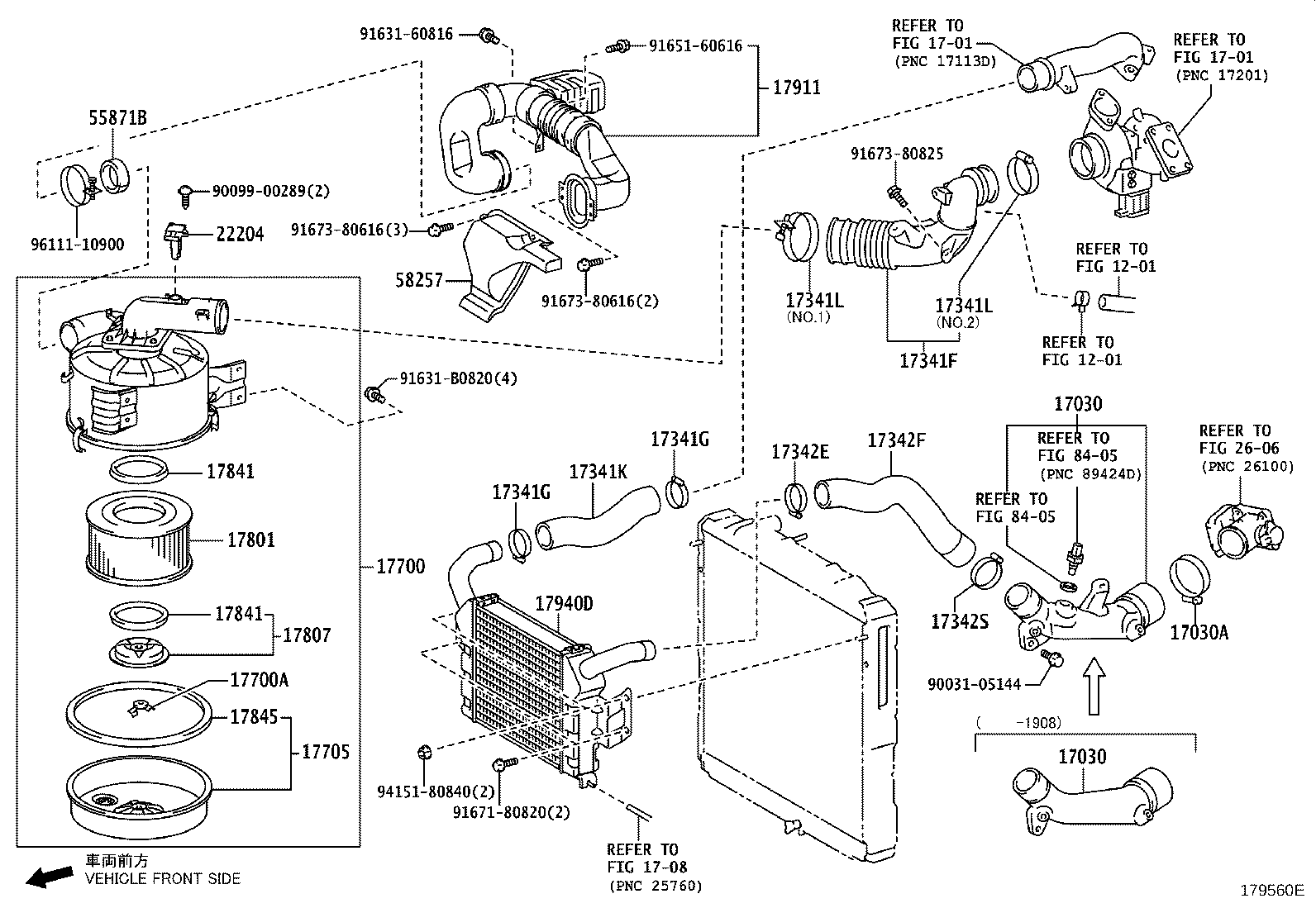 17880-V4010 HOSE, AIR CLEANER, NO.1 product image