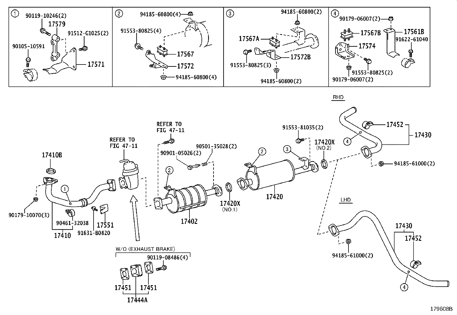 17405-17300 PIPE ASSY, EXHAUST, TAIL product image
