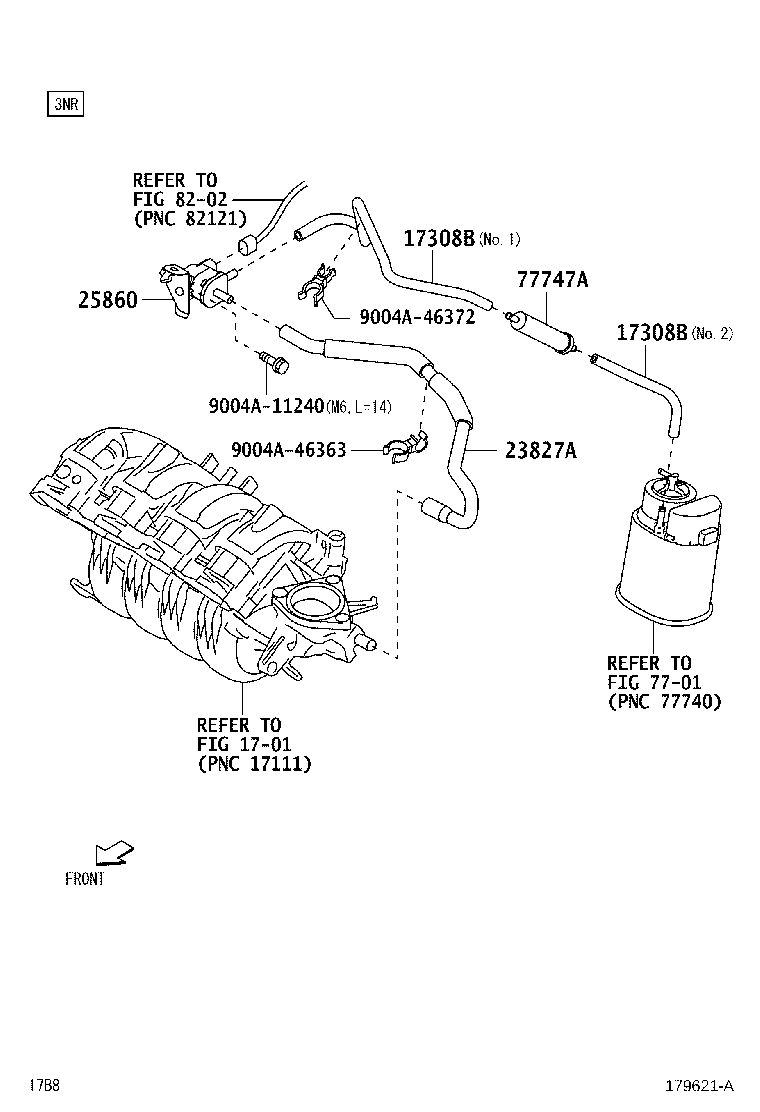 77754-BZ090 HOSE SUB-ASSY, VACUUM product image