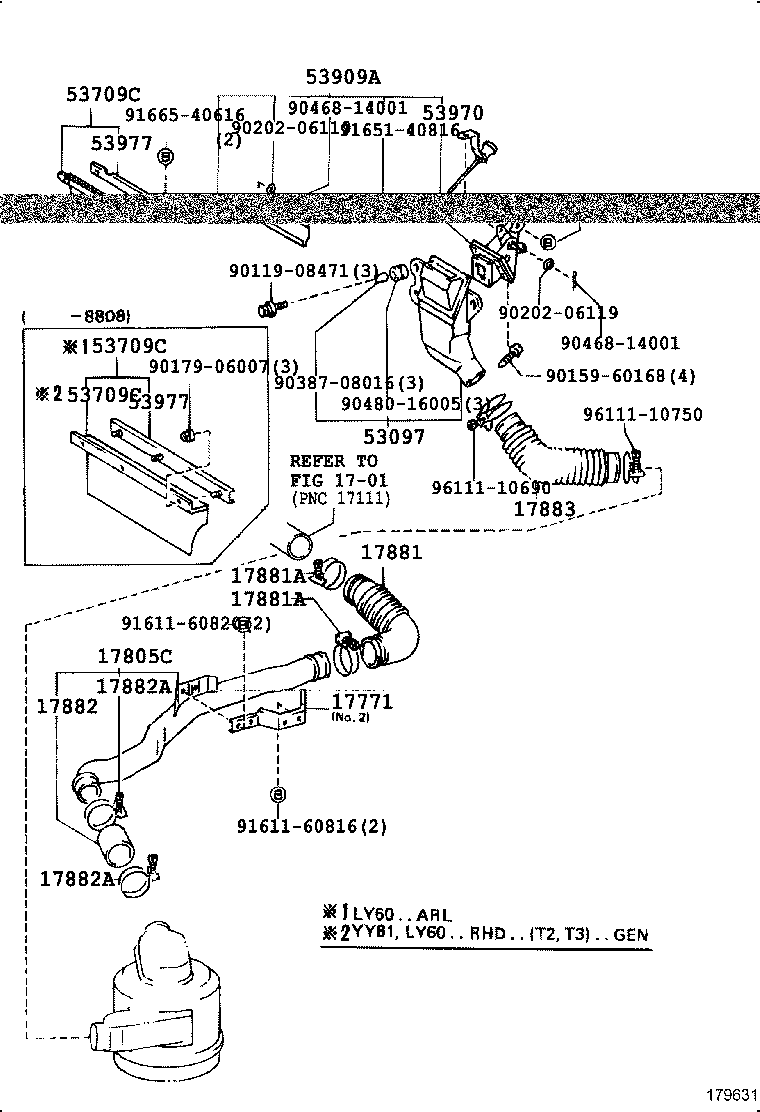 17700-54540 CLEANER ASSY, AIR product image