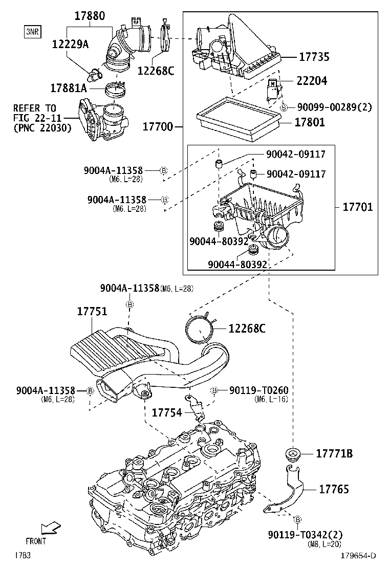 17700-BZ150 CLEANER ASSY, AIR product image