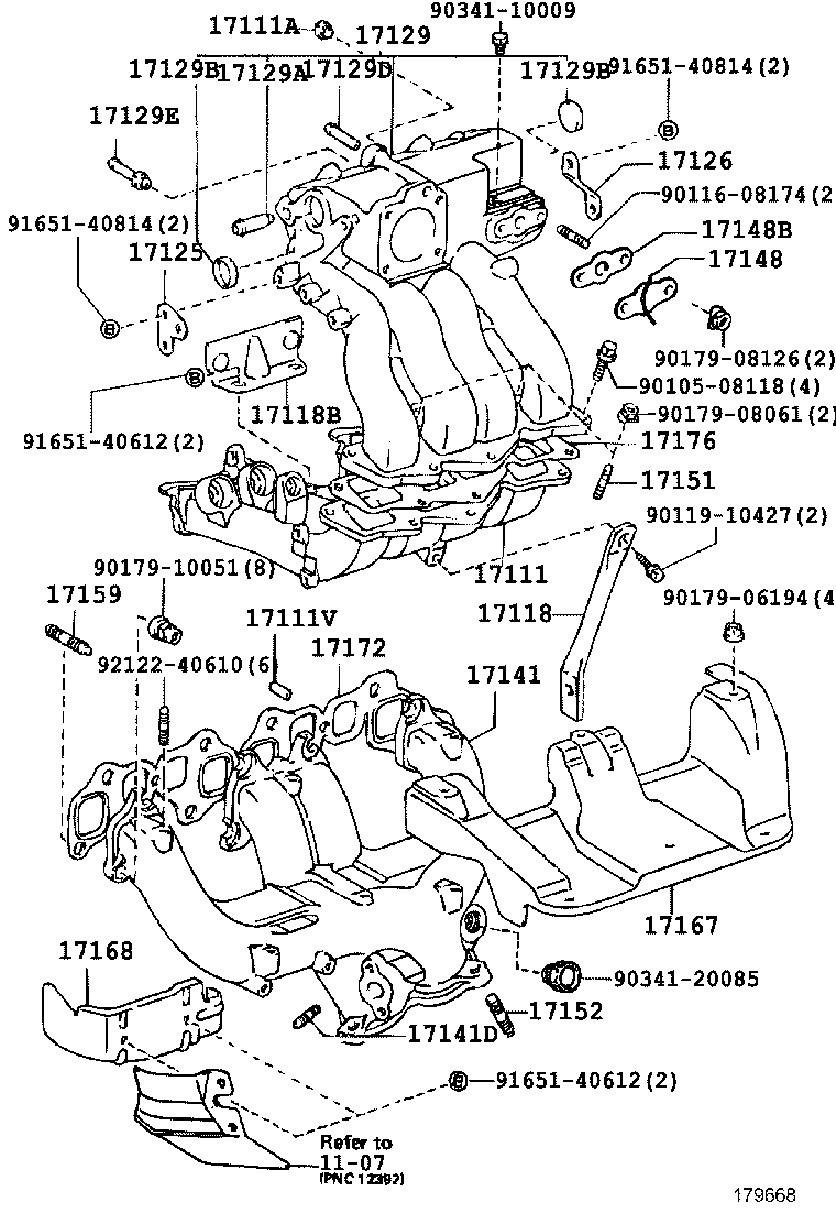 11495-13030 PLATE, INTAKE MANIFOLD HOLE COVER product image