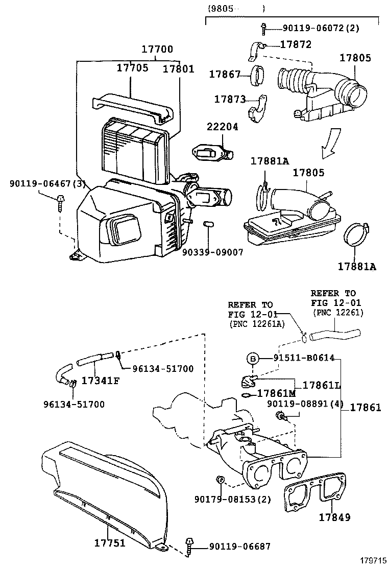 17700-46341 CLEANER ASSY, AIR product image