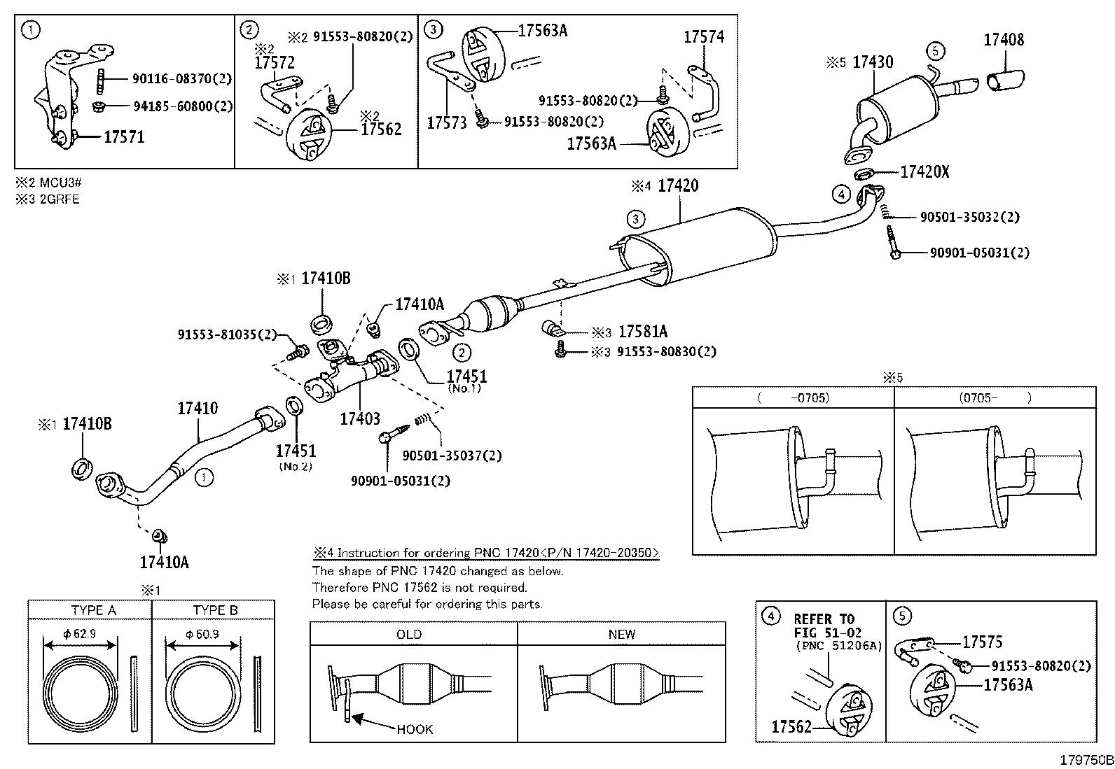 17430-20100 PIPE ASSY, EXHAUST, TAIL product image
