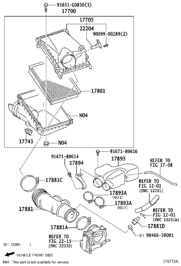 17341-11510 HOSE, AIR, NO.1(FOR INTERCOOLER) product image