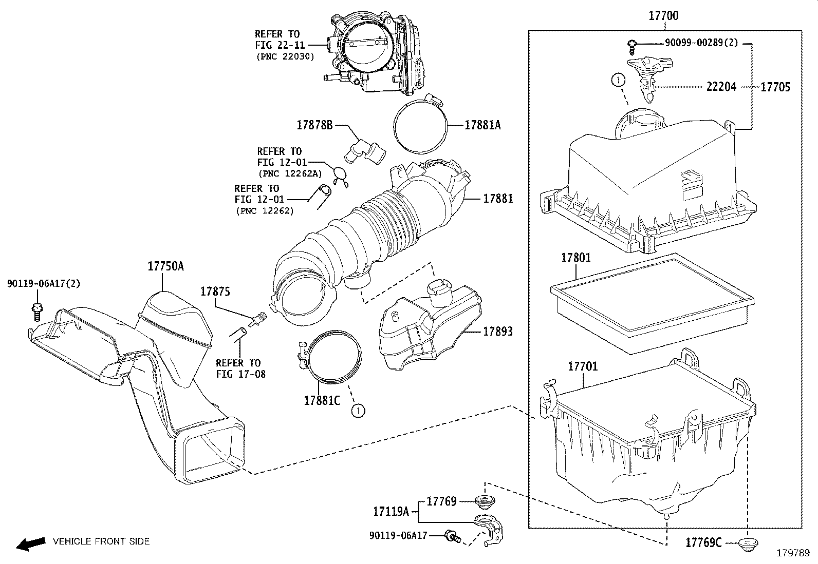 17700-25090 CLEANER ASSY, AIR product image
