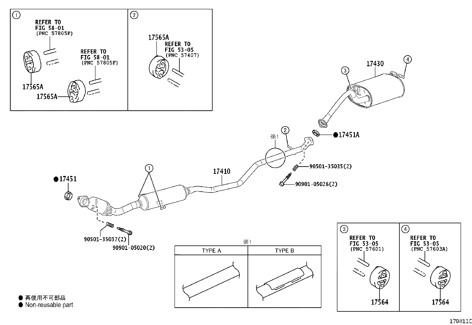 17410-21D71 PIPE ASSY, EXHAUST, FRONT product image