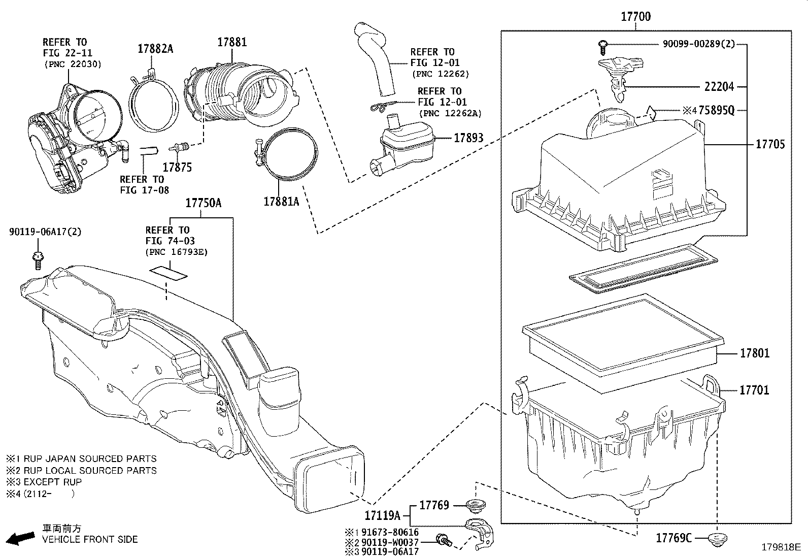 17700-25090 CLEANER ASSY, AIR product image