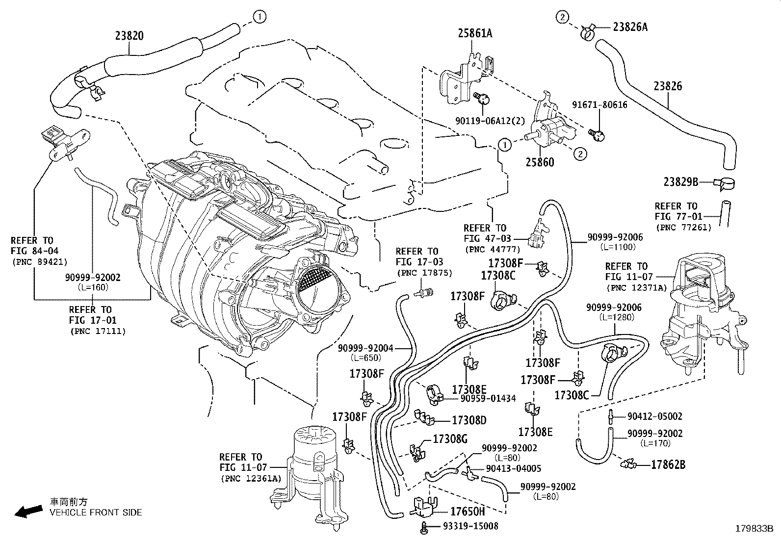 Toyota 25860-25010 VALVE ASSY, VACUUM SWITCHING, NO.1
