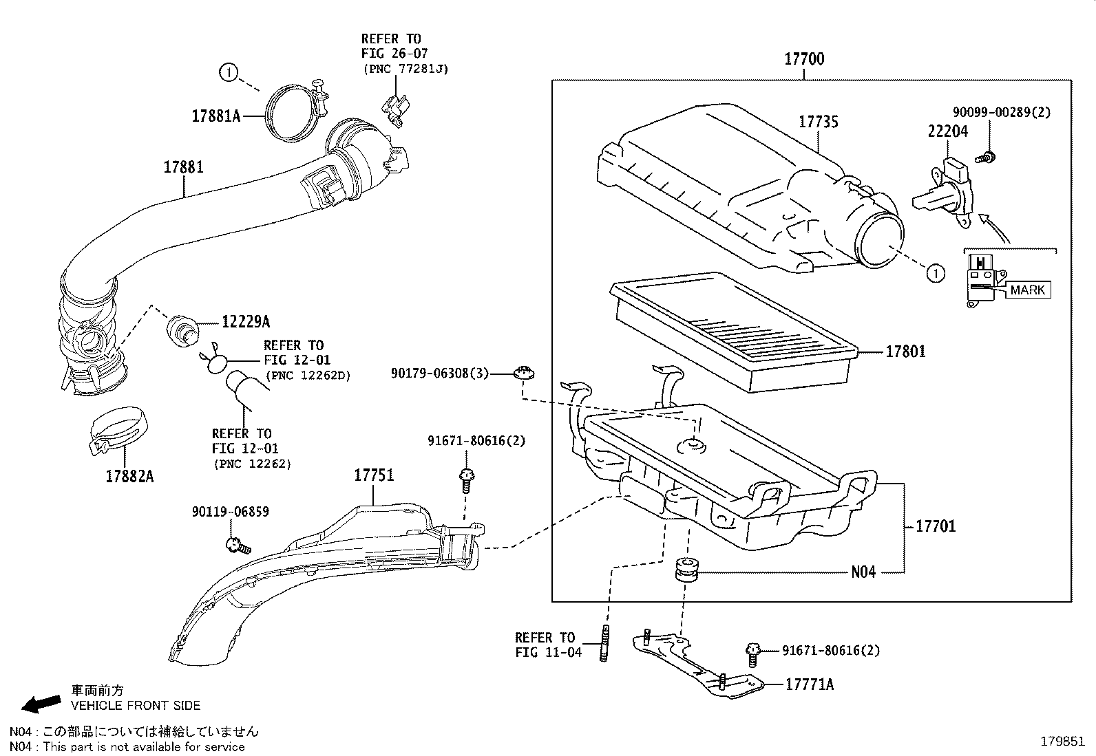 17700-21190 CLEANER ASSY, AIR product image