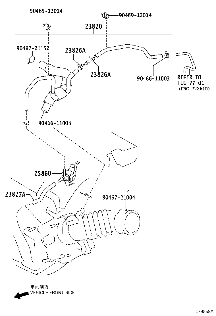 23826-37210 HOSE, FUEL VAPOR FEED product image
