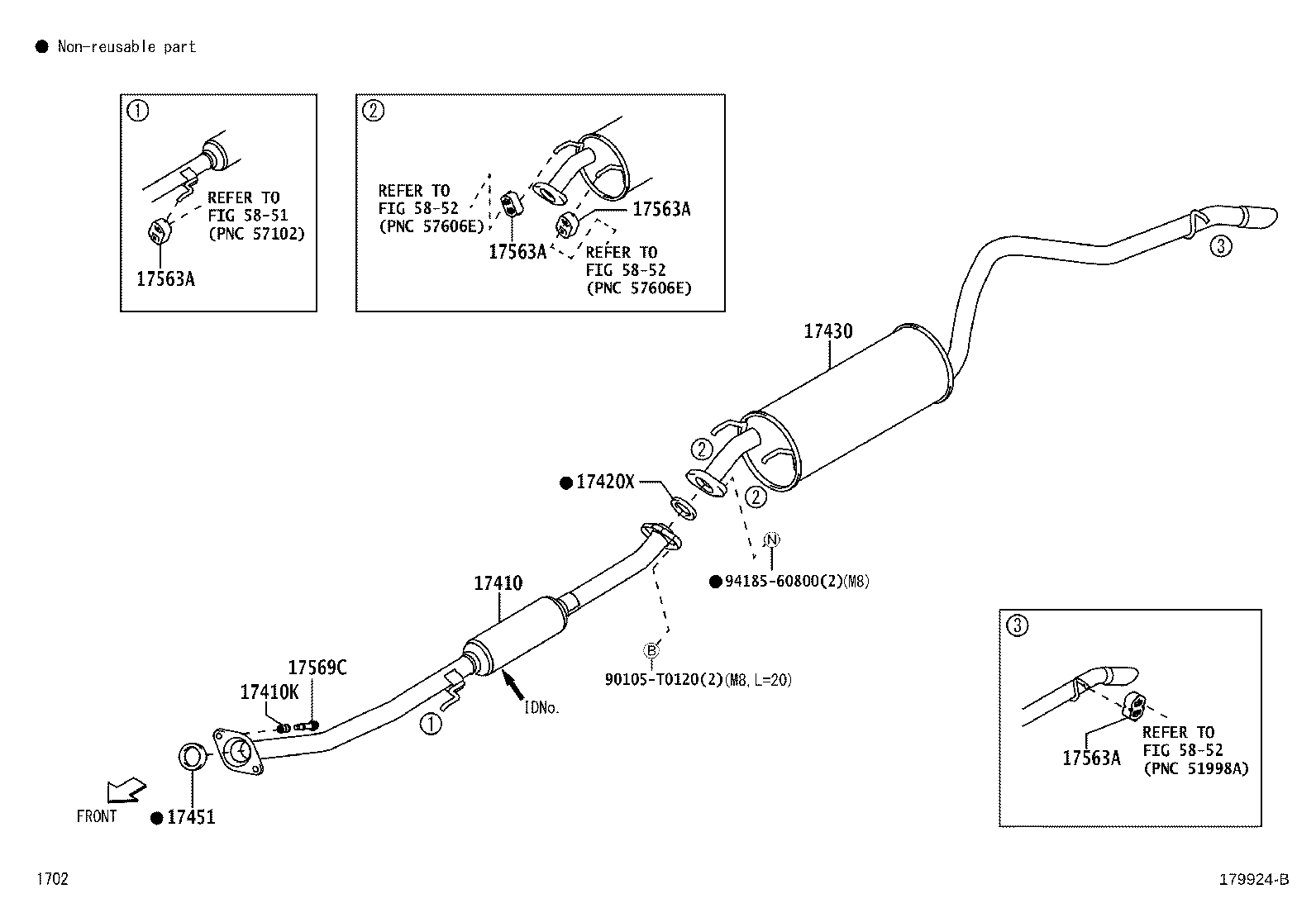 17410-BZ660 PIPE ASSY, EXHAUST, FRONT product image