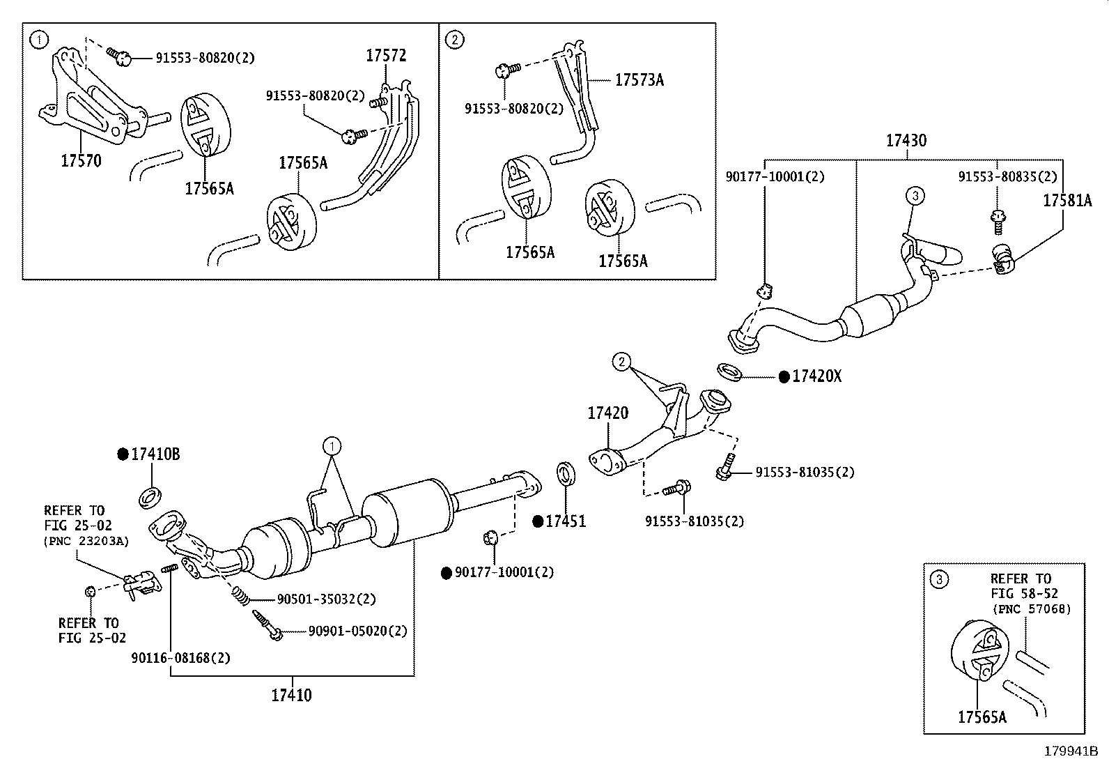 17410-75720 PIPE ASSY, EXHAUST, FRONT product image