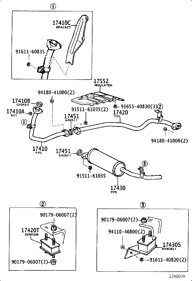 17430-56300 PIPE ASSY, EXHAUST, TAIL product image