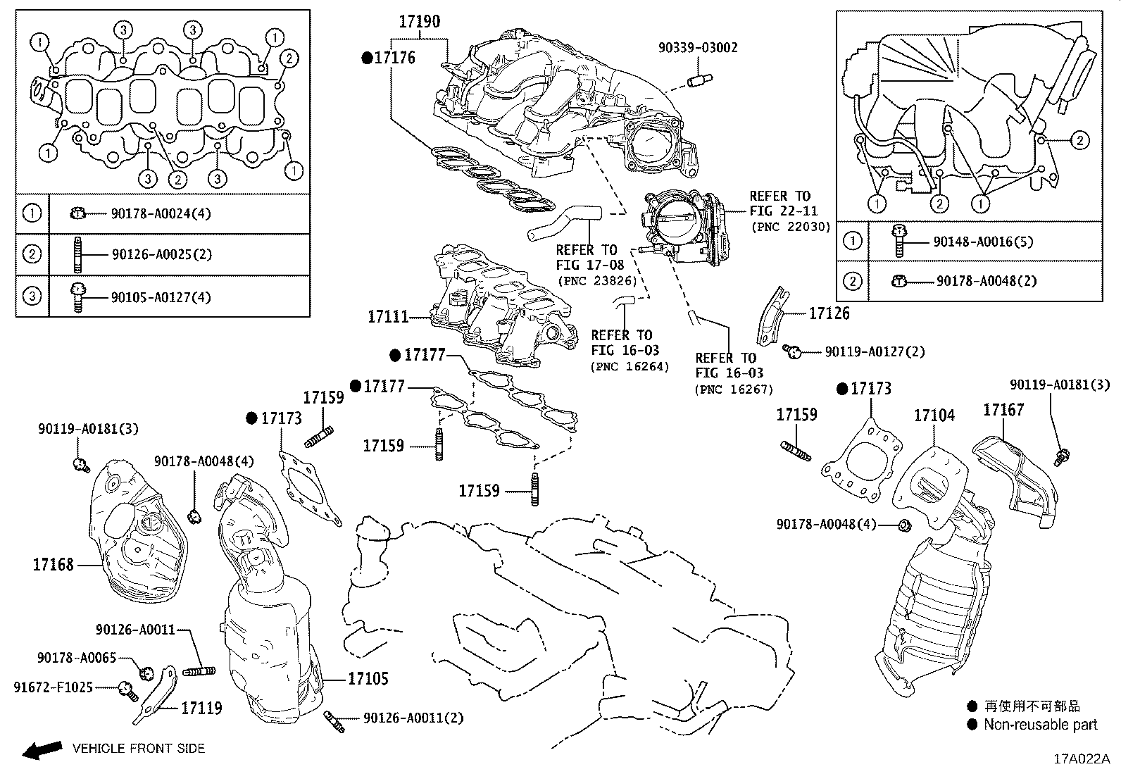17140-0P340 MANIFOLD SUB-ASSY, EXHAUST, RH product image