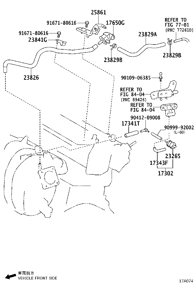 23827-28200 HOSE, FUEL VAPOR FEED, NO.2 product image
