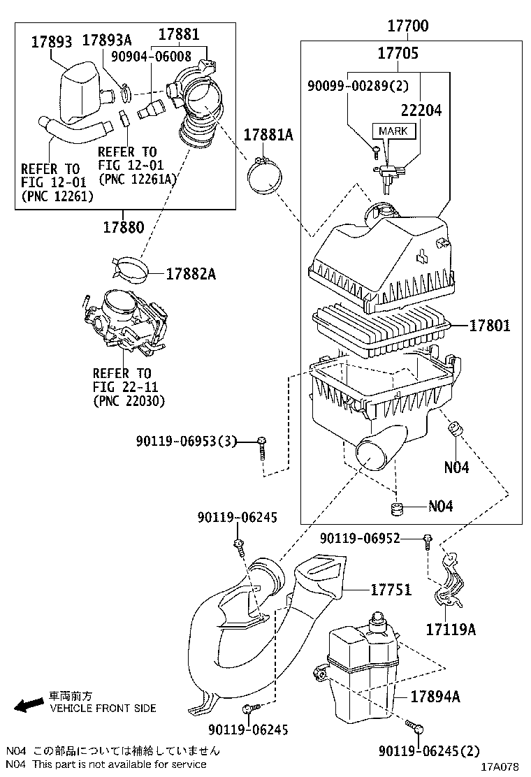 17700-26330 CLEANER ASSY, AIR product image