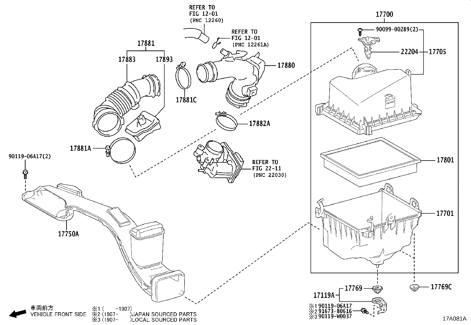 17700-25090 CLEANER ASSY, AIR product image