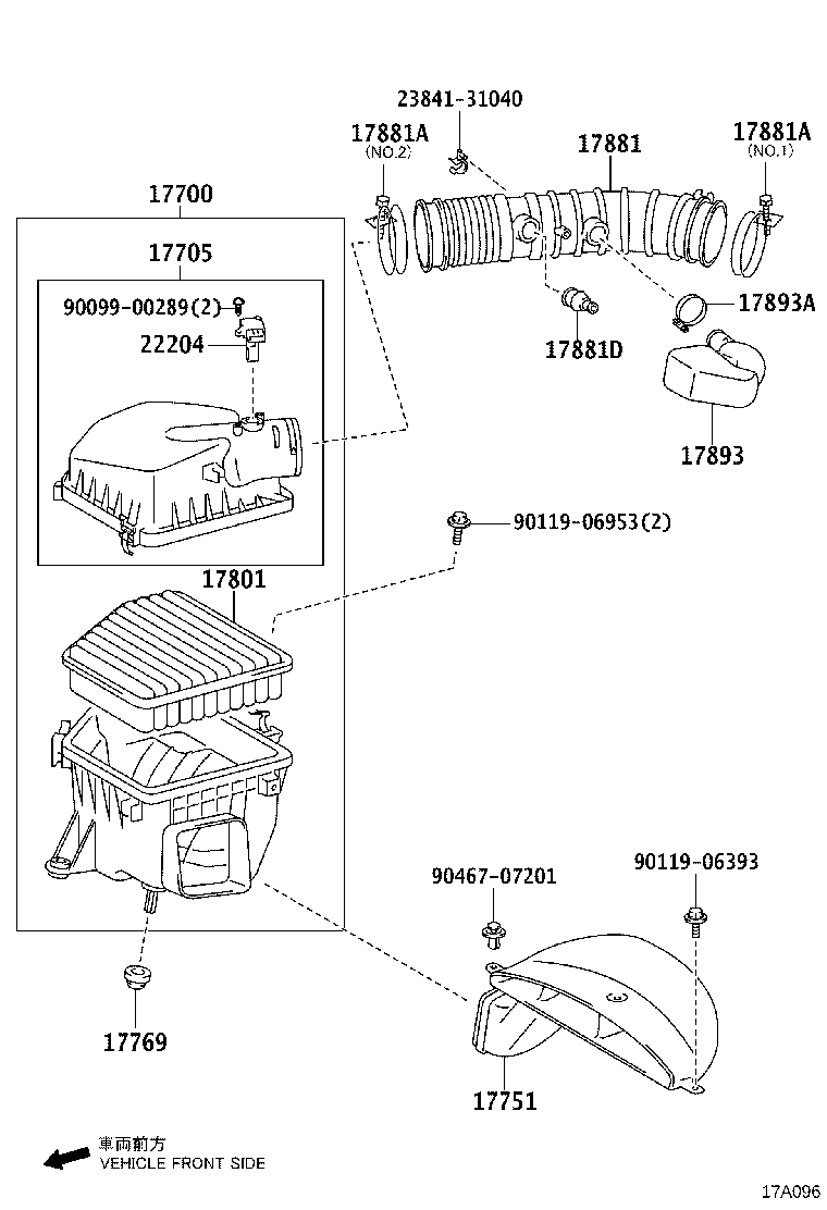 17705-26130 CAP SUB-ASSY, AIR CLEANER product image