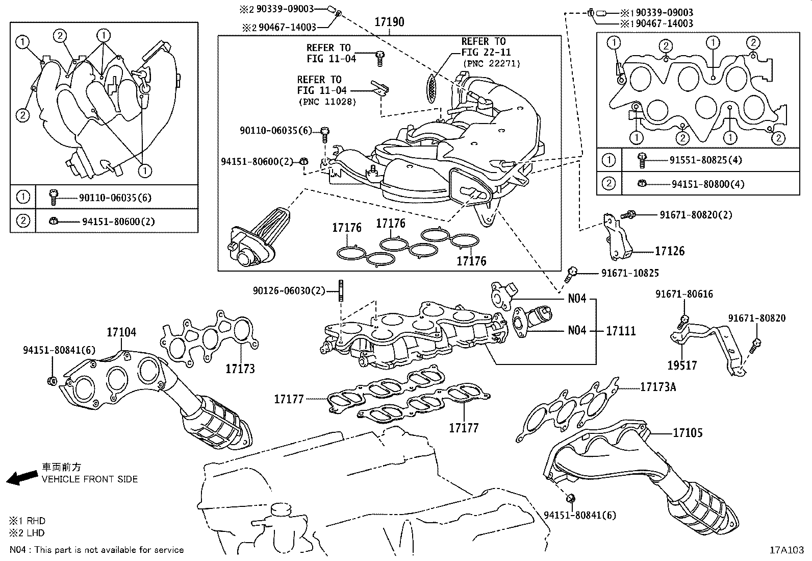 17101-26120 MANIFOLD, INTAKE product image