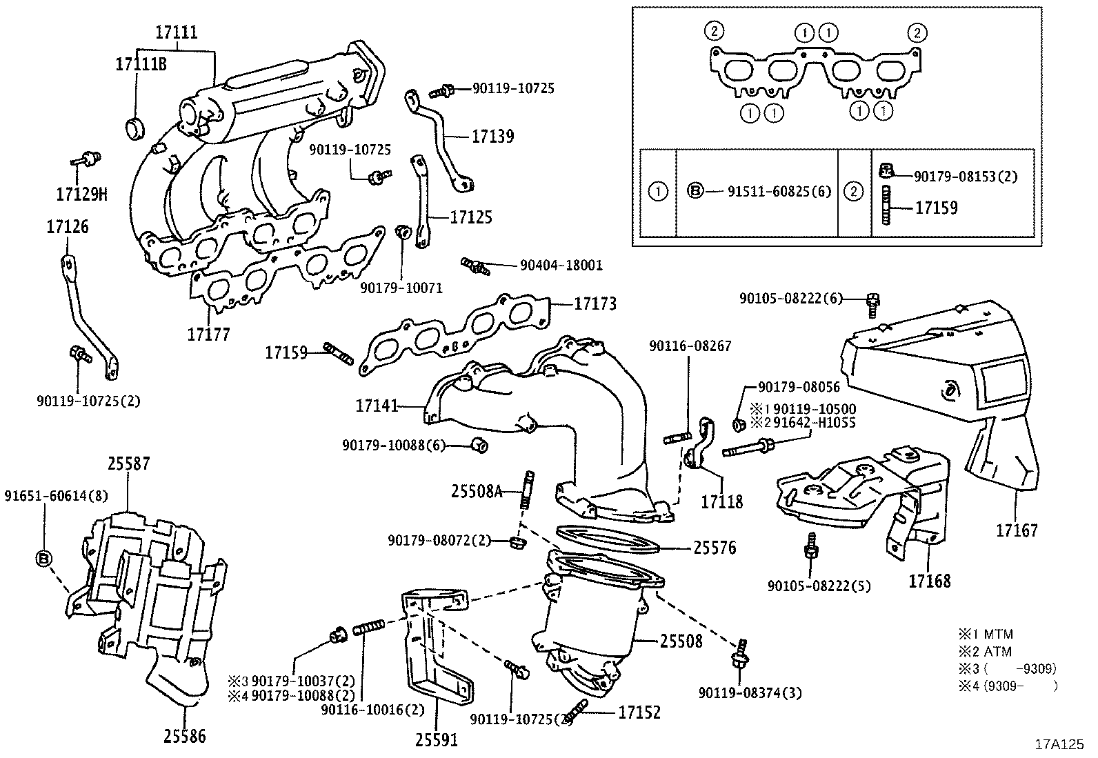 17118-74270 STAY, MANIFOLD product image