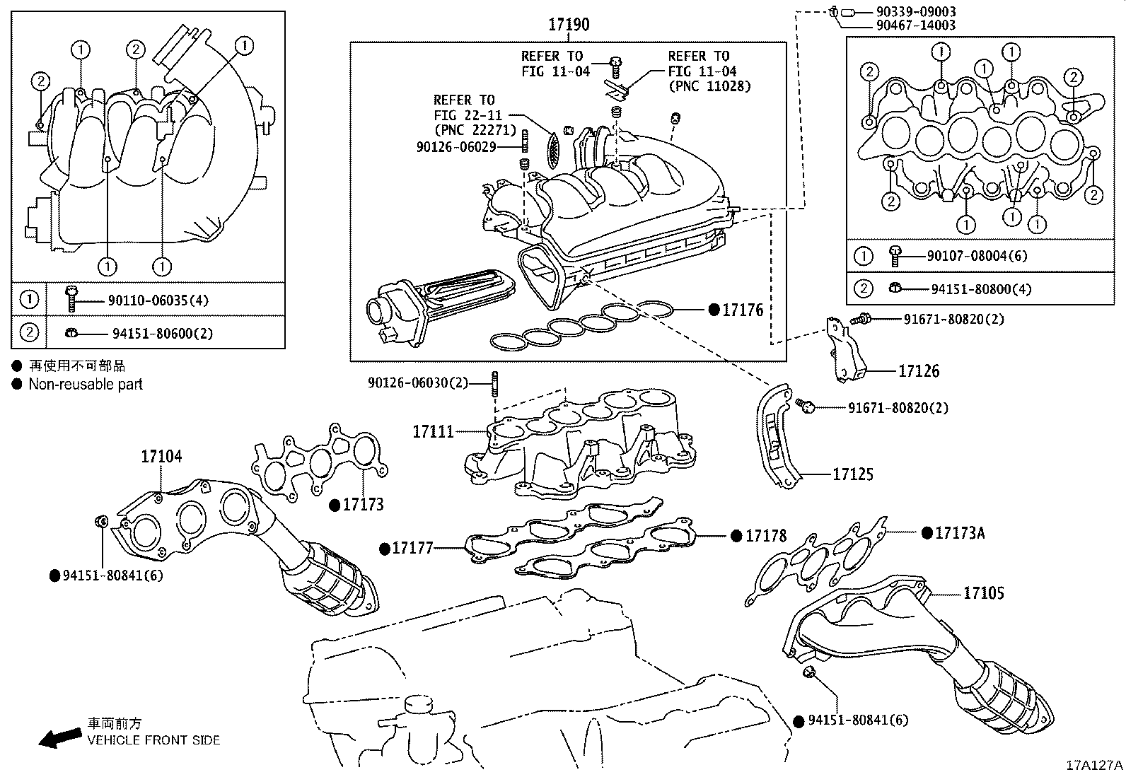 17140-31710 MANIFOLD SUB-ASSY, EXHAUST, RH product image
