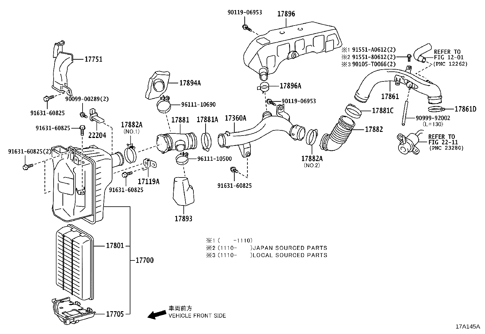 17360-75040 TUBE ASSY, AIR product image