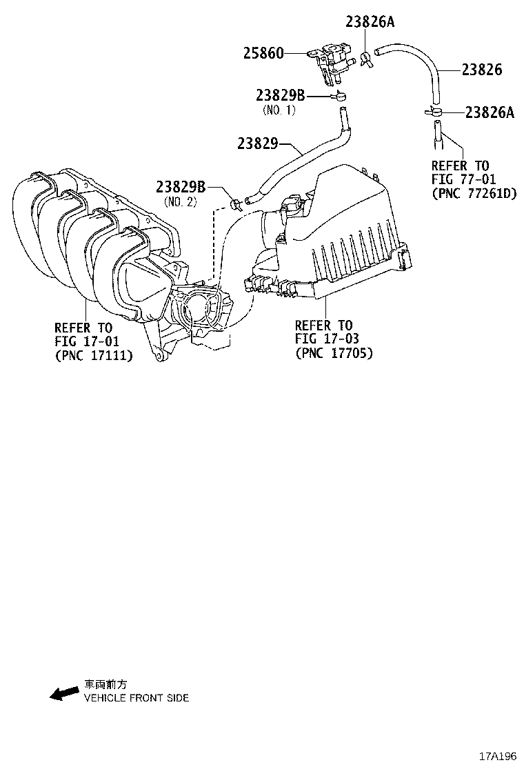 23826-0D070 HOSE, FUEL VAPOR FEED, NO.1 product image