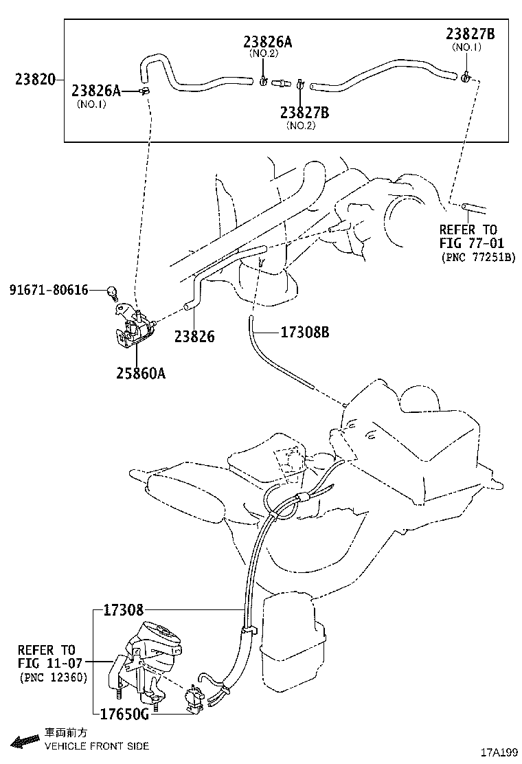 23829-36020 HOSE, FUEL VAPOR FEED product image